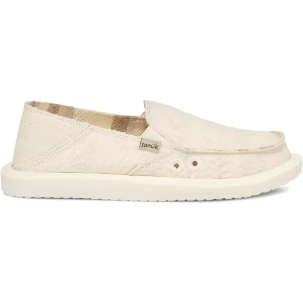 Sanuk Womens Donna Hemp Loafer FlatWhite
