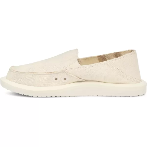 Sanuk Womens Donna Hemp Loafer FlatWhite