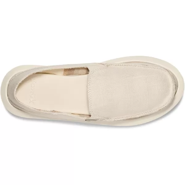 Sanuk Womens Donna Hemp Loafer FlatWhite