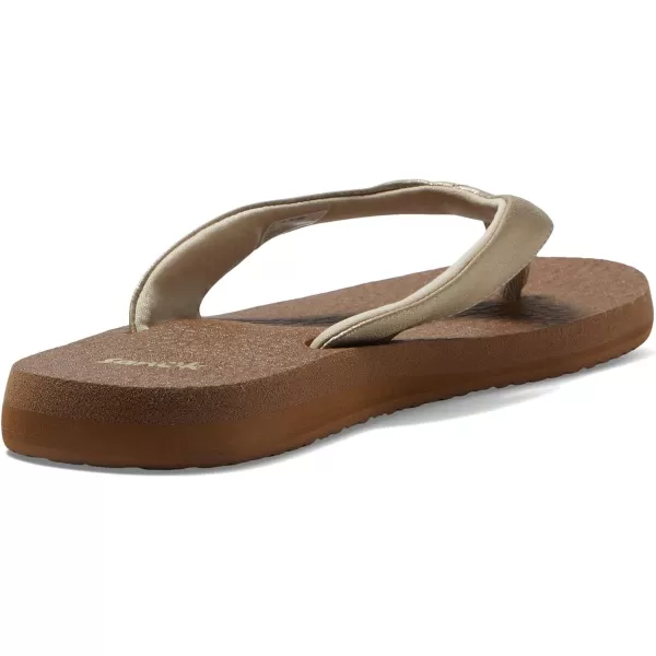 Sanuk Womens Yoga Mat Metallic FlipFlopChampagne