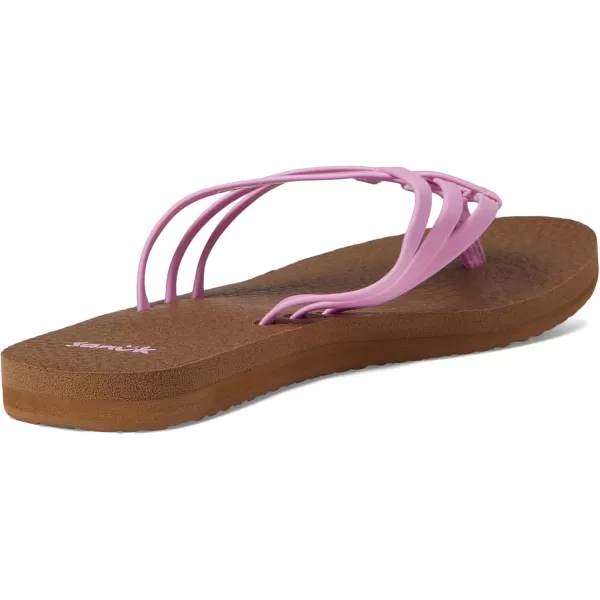 Sanuk Womens Yoga Sandy FlipFlopLilac Chiffon