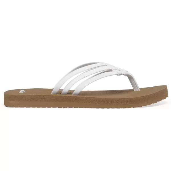 Sanuk Womens Yoga Sandy FlipFlopTanWhite
