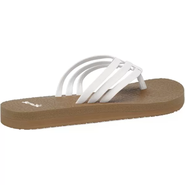 Sanuk Womens Yoga Sandy FlipFlopTanWhite