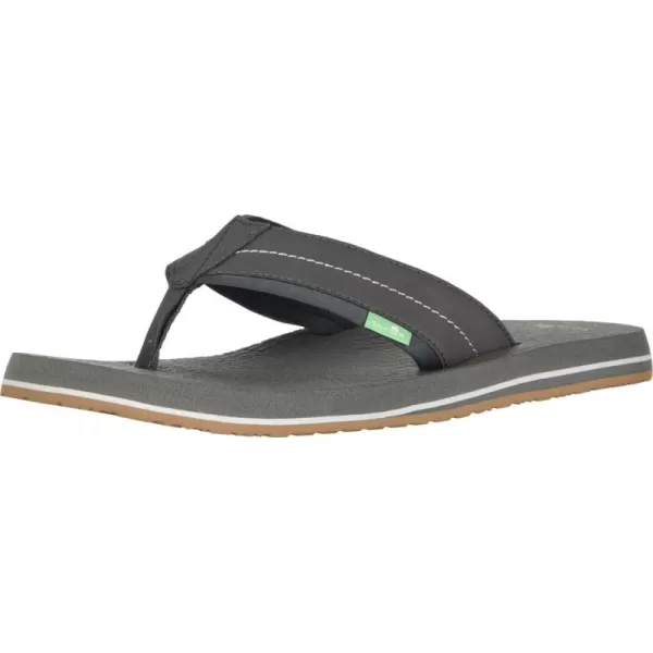 Sanuk Mens Beer Cozy 2 FlipFlopCharcoalCharcoal
