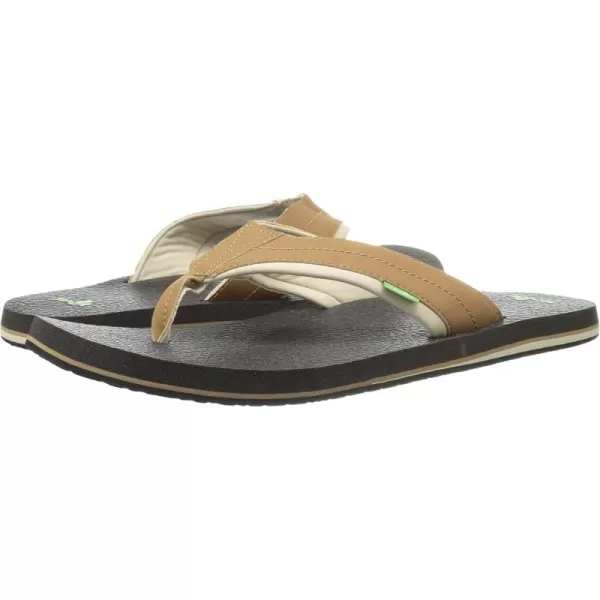 Sanuk Mens Beer Cozy 2 FlipFlopTan Tobacco