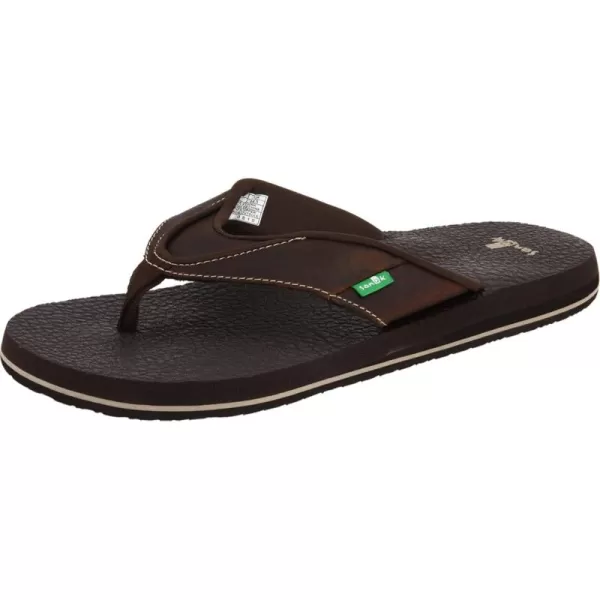 Sanuk Mens Beer Cozy Primo Flip FlopBrown