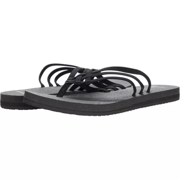 Sanuk Womens Yoga Sandy FlipFlopBlack