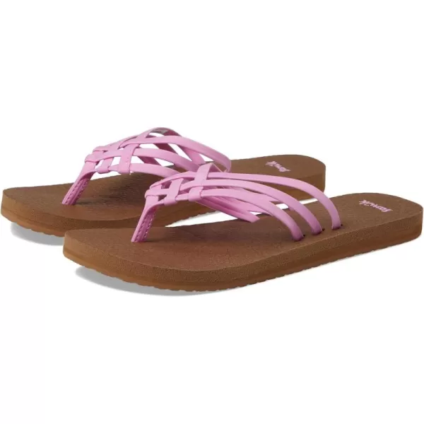 Sanuk Womens Yoga Sandy FlipFlopLilac Chiffon