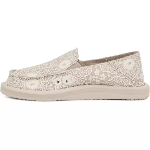 Sanuk Donna CrochetWhiteOatmeal 1