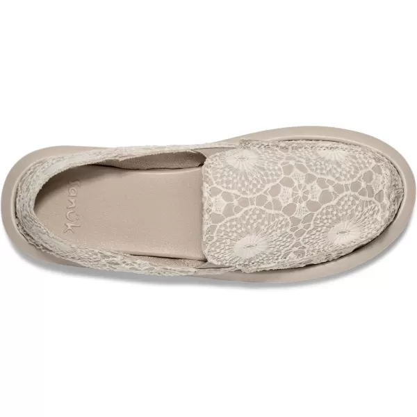 Sanuk Donna CrochetWhiteOatmeal 1