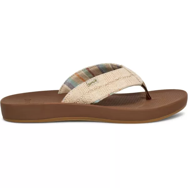 Sanuk Mens Cosmic Coast Hemp FlipFlopOatmeal