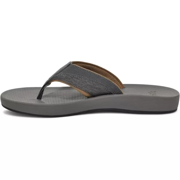 Sanuk Mens Cosmic Seas Mesh FlipFlopDark Grey