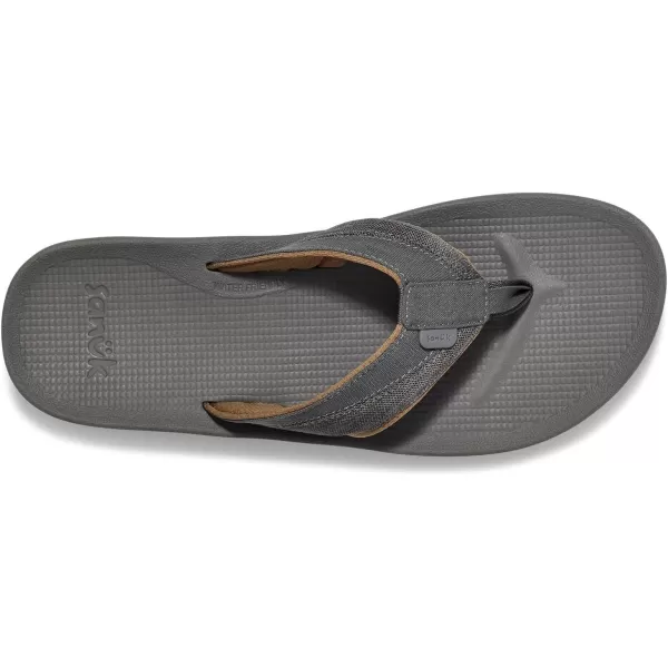 Sanuk Mens Cosmic Seas Mesh FlipFlopDark Grey