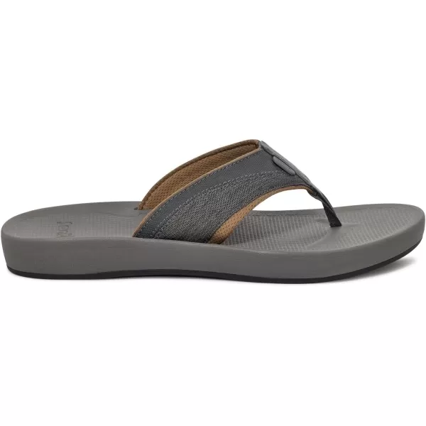Sanuk Mens Cosmic Seas Mesh FlipFlopDark Grey