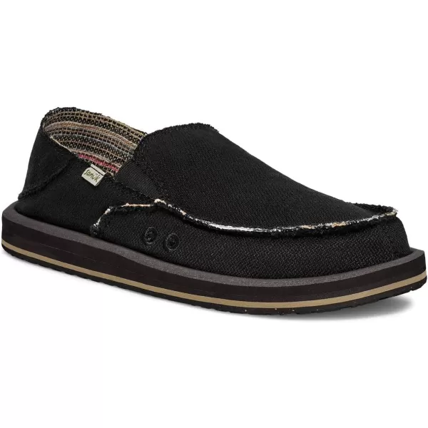 Sanuk Mens Donny Hemp TwoTone LoaferBlack