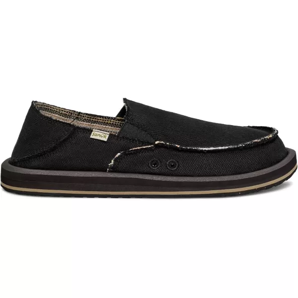 Sanuk Mens Donny Hemp TwoTone LoaferBlack