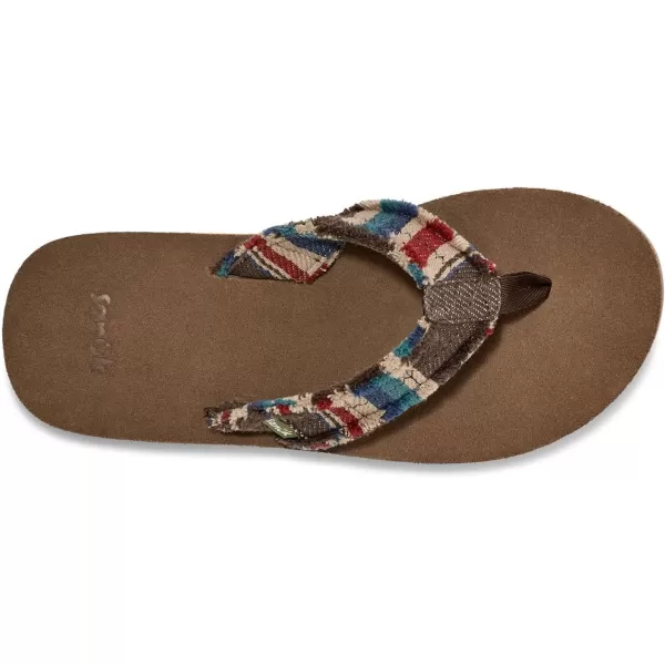 Sanuk Mens Fraid Not Blanket FlipFlopForest Multi