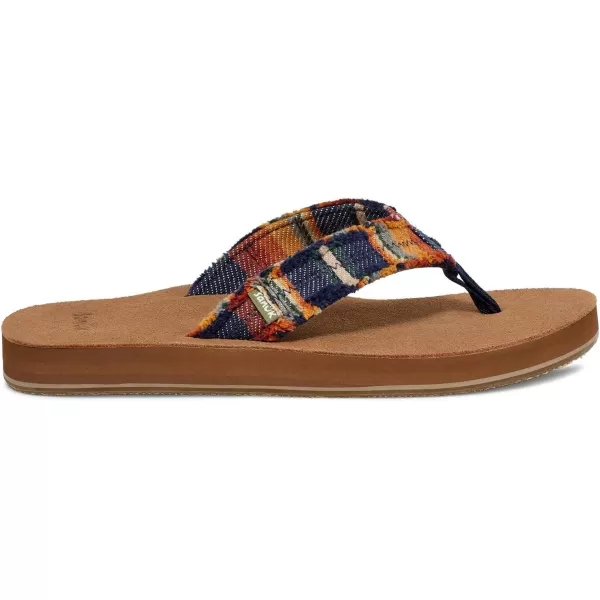 Sanuk Mens Fraid Not Blanket FlipFlopMulti