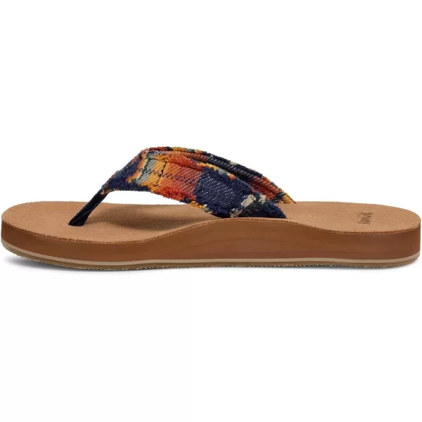 Sanuk Mens Fraid Not Blanket FlipFlopMulti