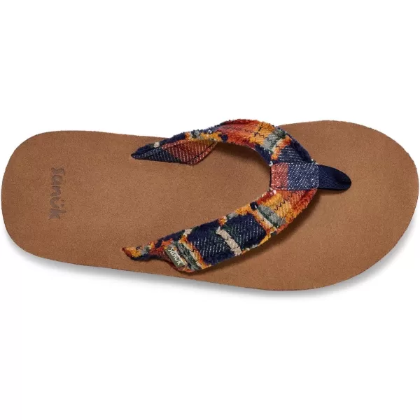 Sanuk Mens Fraid Not Blanket FlipFlopMulti