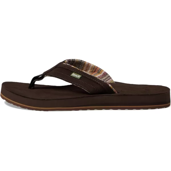 Sanuk Mens Ziggy St Suede FlipFlopBrown