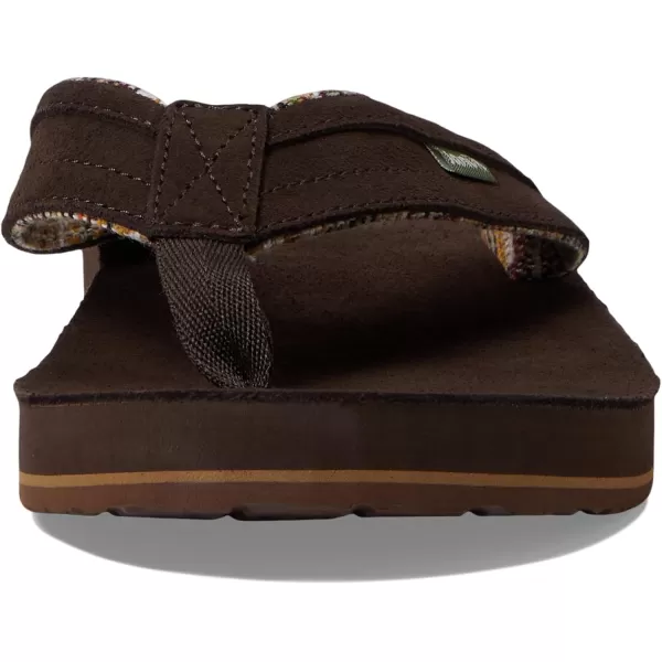 Sanuk Mens Ziggy St Suede FlipFlopBrown