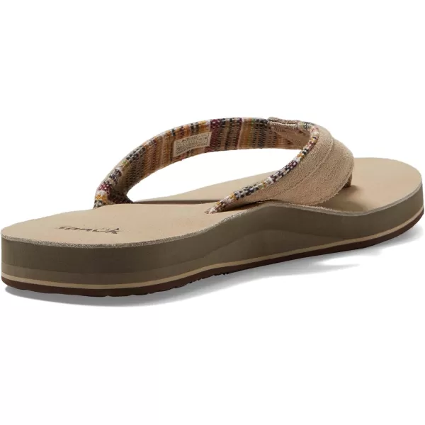 Sanuk Mens Ziggy St Suede FlipFlopTan