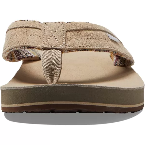 Sanuk Mens Ziggy St Suede FlipFlopTan