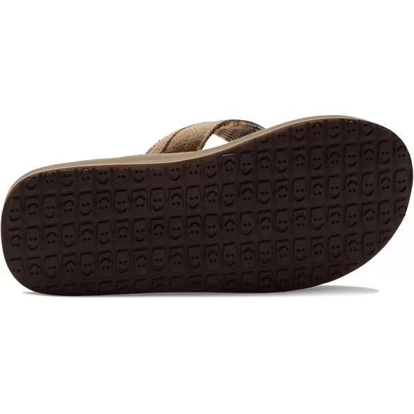 Sanuk Mens Ziggy St Suede FlipFlopTan