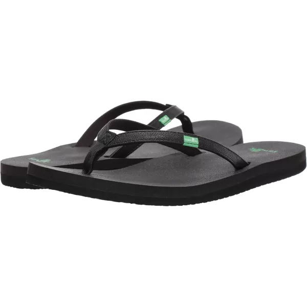 Sanuk Womens Yoga Joy Sparkle FlipFlopBlack