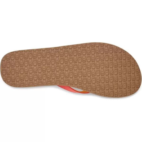 Sanuk Womens Yoga Joy Sparkle FlipFlopFusion Coral