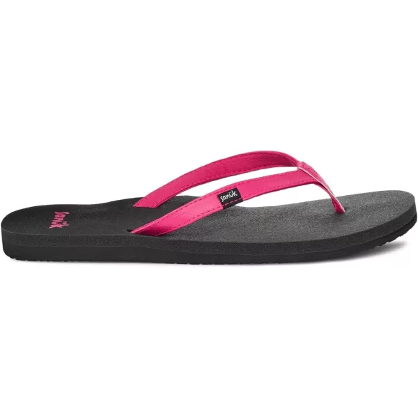 Sanuk Womens Yoga Joy Sparkle FlipFlopHot Pink