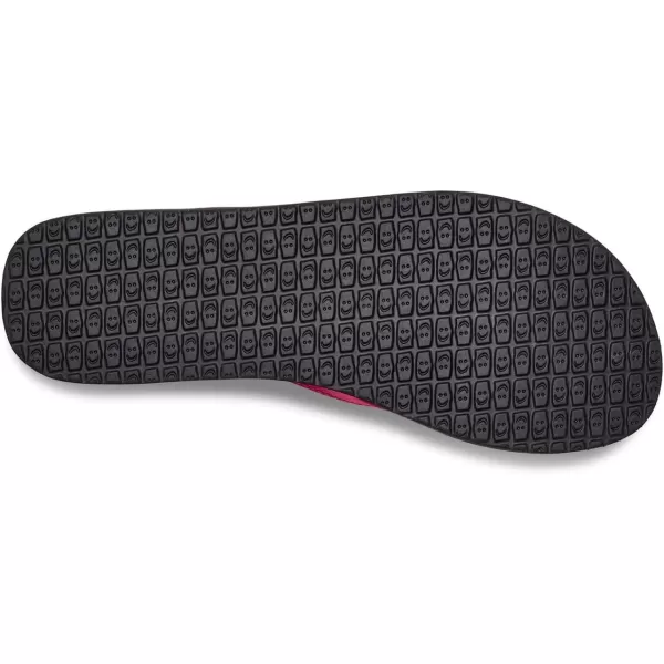 Sanuk Womens Yoga Joy Sparkle FlipFlopHot Pink