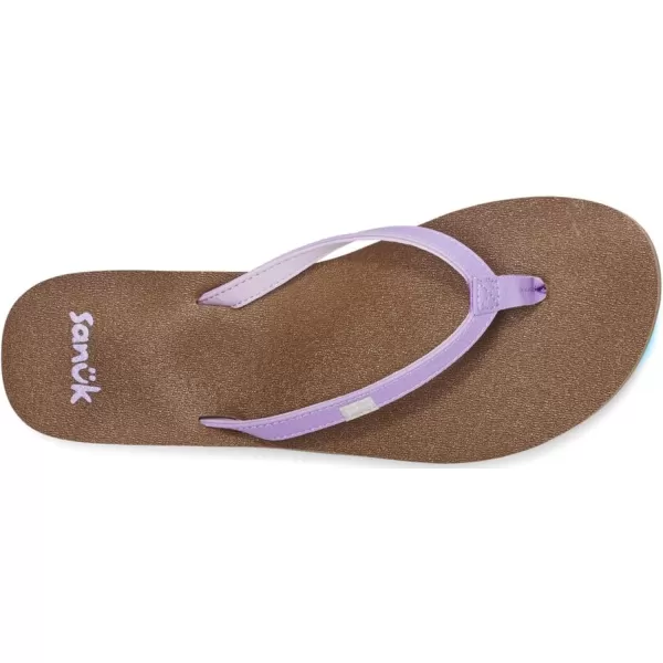 Sanuk Womens Yoga Joy Sparkle FlipFlopPurple Rose