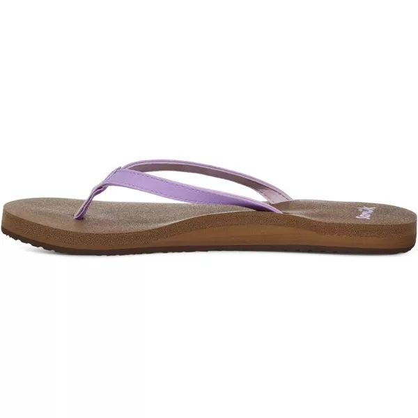 Sanuk Womens Yoga Joy Sparkle FlipFlopPurple Rose