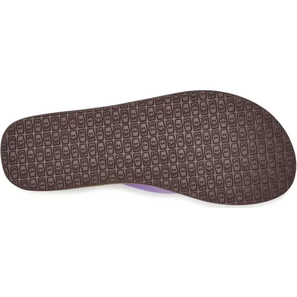 Sanuk Womens Yoga Joy Sparkle FlipFlopPurple Rose