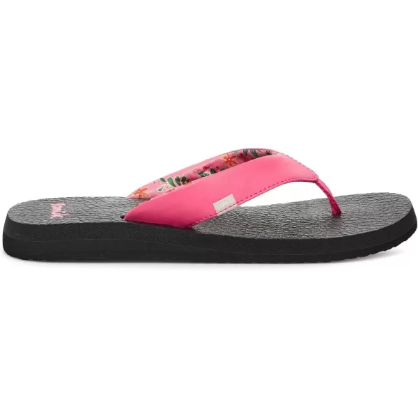Sanuk Womens Yoga Mat Vintage Floral FlipFlopHot Pink