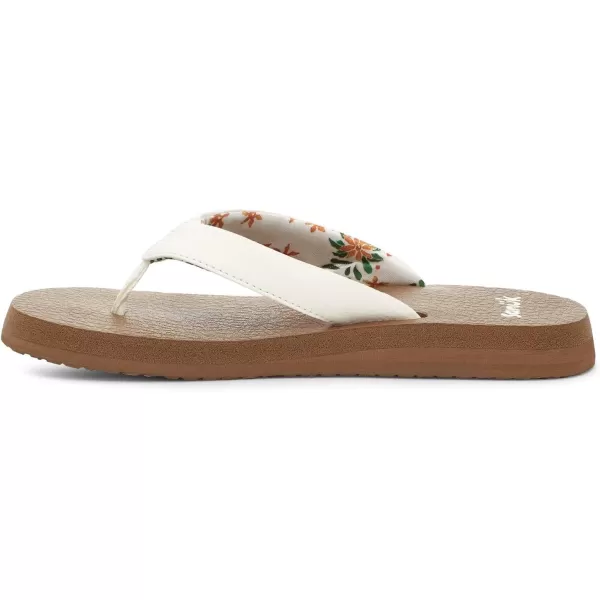 Sanuk Womens Yoga Mat Vintage Floral FlipFlopWhite