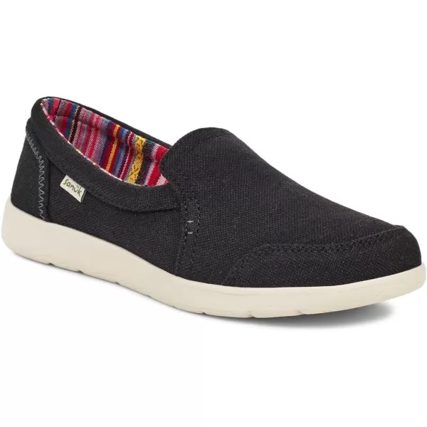Sanuk womens Sidewalk Surfer Lite 2 Sl Loafer FlatBlack