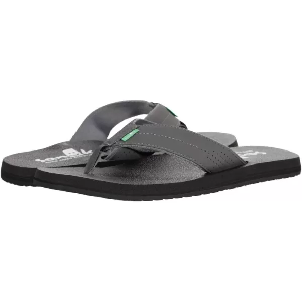 Sanuk Mens Beer Cozy Coaster FlipFlopCharcoalGrey