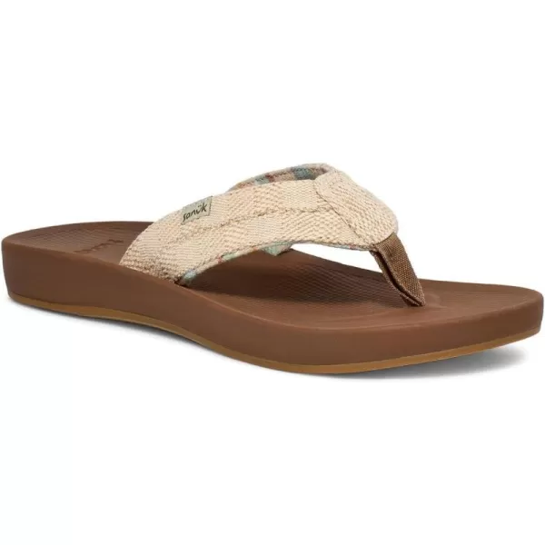 Sanuk Mens Cosmic Coast Hemp FlipFlopOatmeal