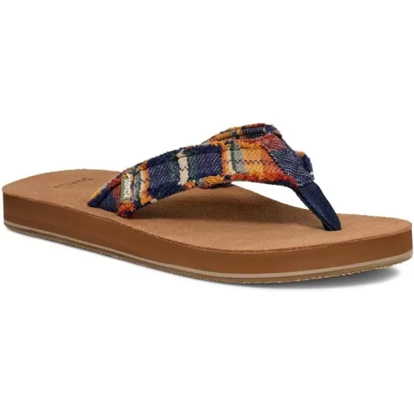 Sanuk Mens Fraid Not Blanket FlipFlopMulti