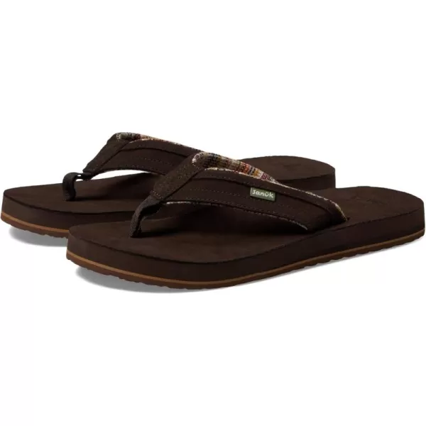 Sanuk Mens Ziggy St Suede FlipFlopBrown