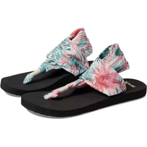 Sanuk Sling Soft TopWatercolor Palm Pink Multi