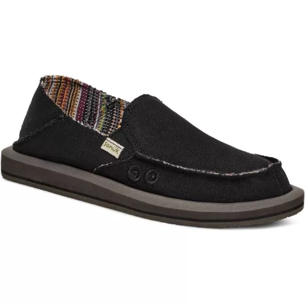 Sanuk Womens Donna Hemp TwoTone Loafer FlatBlack