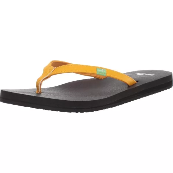 Sanuk Womens Yoga Joy Sparkle FlipFlopGolden Rod