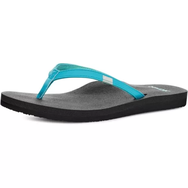 Sanuk Womens Yoga Joy Sparkle FlipFlopScuba Blue