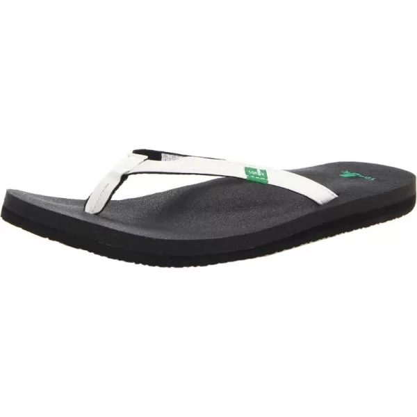 Sanuk Womens Yoga Joy Sparkle FlipFlopWhite