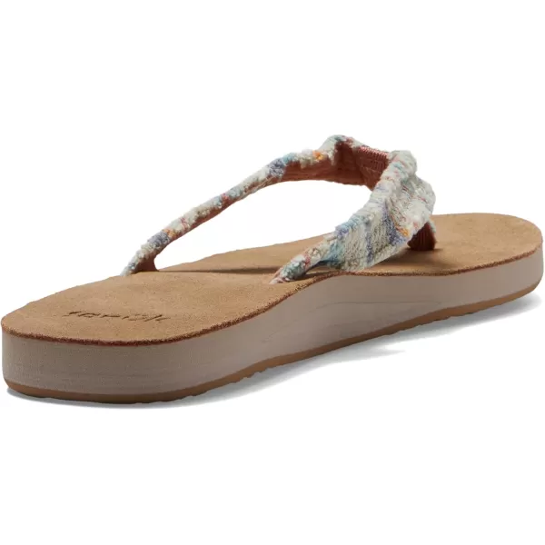 Sanuk Womens Fraidy Cat St FlipFlopSand Multi