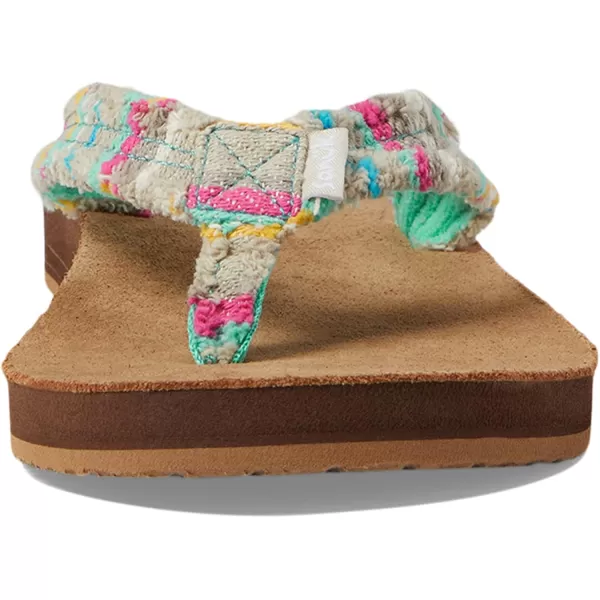 Sanuk Womens Fraidy Cat St FlipFlopTeal Multi